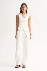Elka Mayfield Denim Pant, Ivory