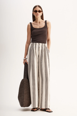 Elka Milo Stripe Pant, Brown