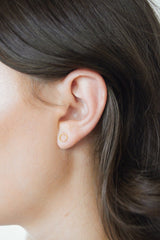 Thurston & Lovey Circle Stud Earring Gold