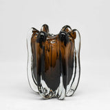 Noria Handblown Glass Vase, Brown