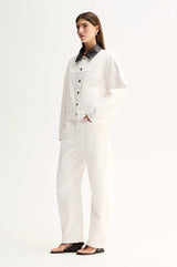 Elka Perkins Denim Jacket, Ivory