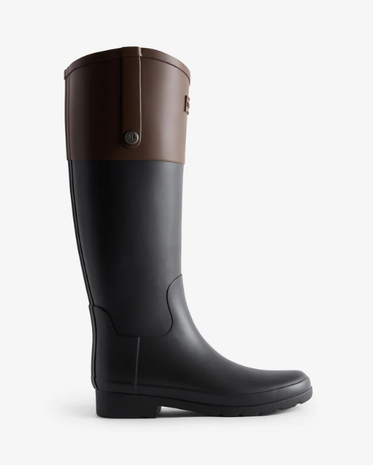 Hunter Refined Riding Boot, Black/Brown