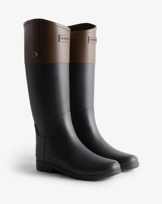 Hunter Refined Riding Boot, Black/Brown