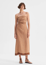 Morrison Rio Linen Strapless Dress, Print