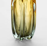 Solenne Handblown Glass Vase, Amber & Green