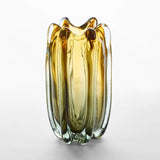Solenne Handblown Glass Vase, Amber & Green