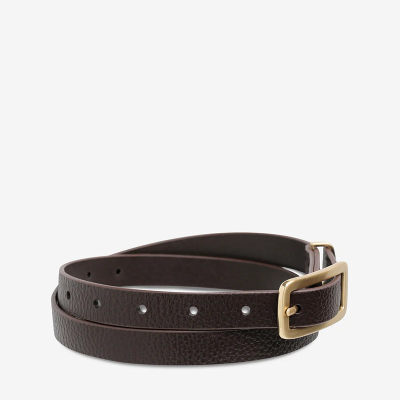 Status Anxiety Muse Belt, Choc/Gold