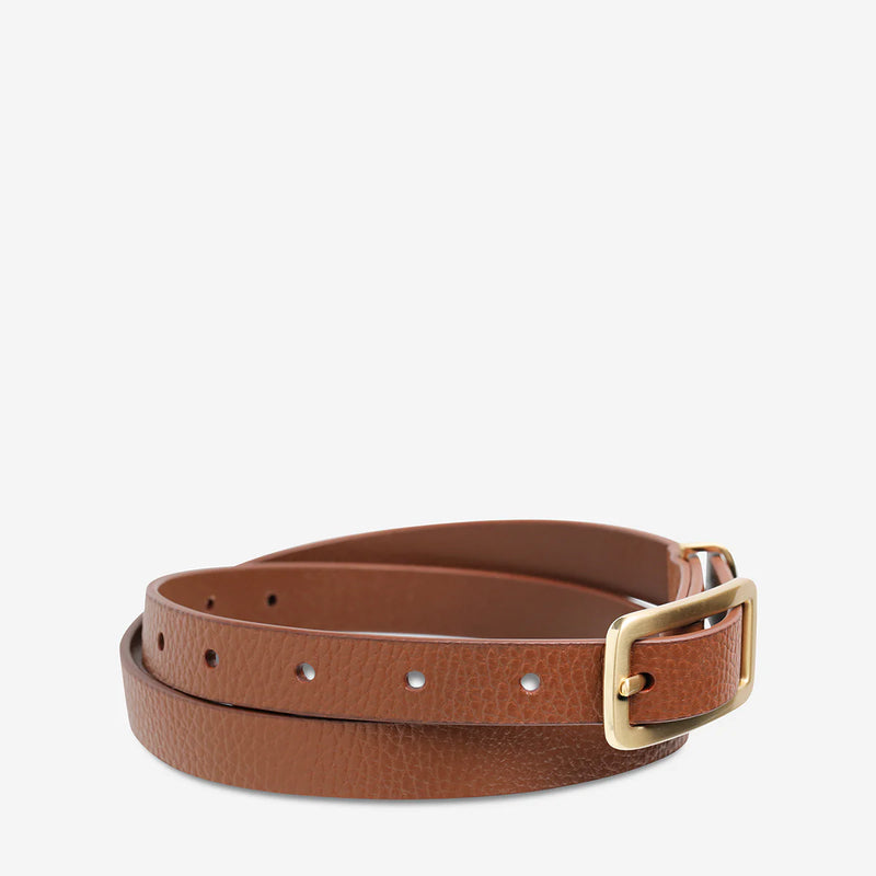 Status Anxiety Muse Belt, Tan/Gold