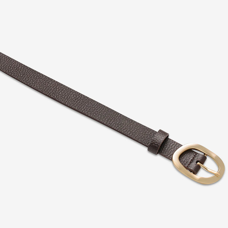 Status Anxiety Nocturne Belt, Choc/Gold