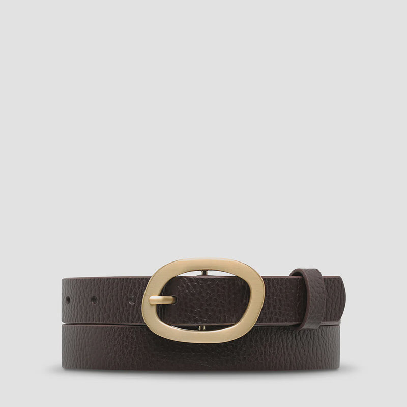 Status Anxiety Nocturne Belt, Choc/Gold
