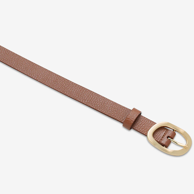 Status Anxiety Nocturne Belt, Tan/Gold