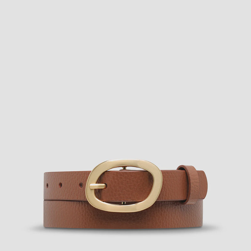Status Anxiety Nocturne Belt, Tan/Gold
