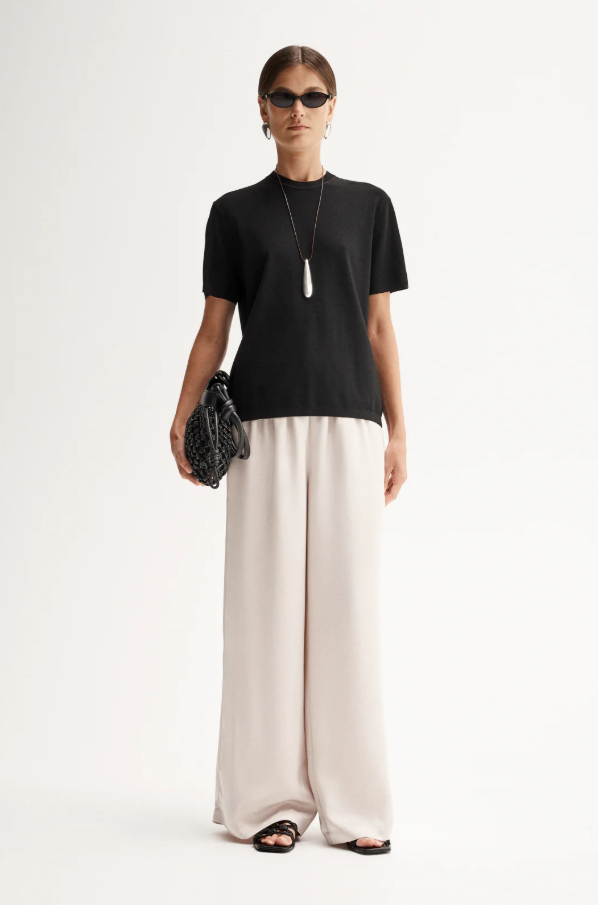 Elka Wilbour Knit Tee, Black