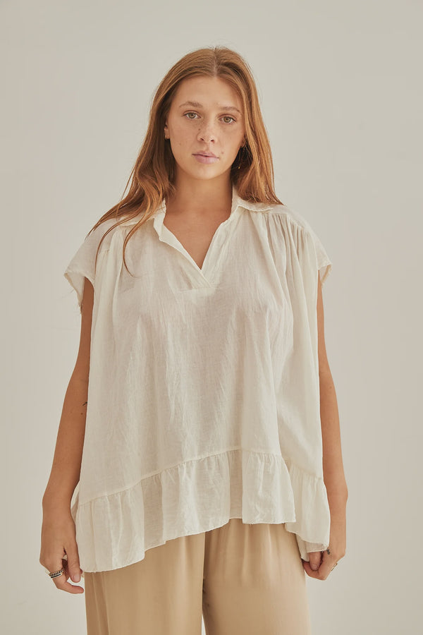 Mamapapa, Wooloomooloo cotton blouse, off white