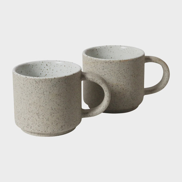 White Granite Espresso Cups 4pk