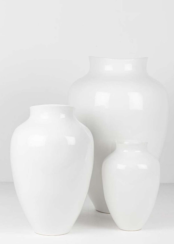 Thea Vase Gloss White