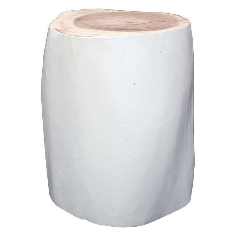 Uniqwa Collections Log Stool | White