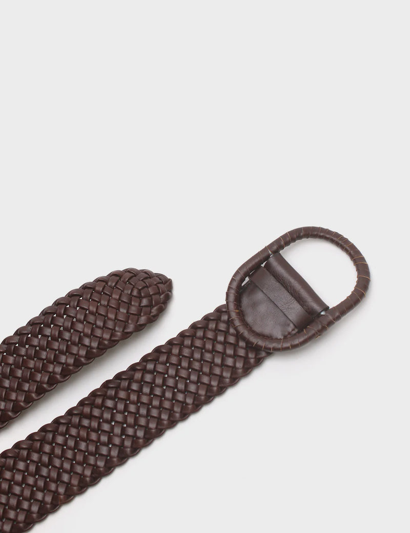 La Tribe Braided Belt, Chocolate