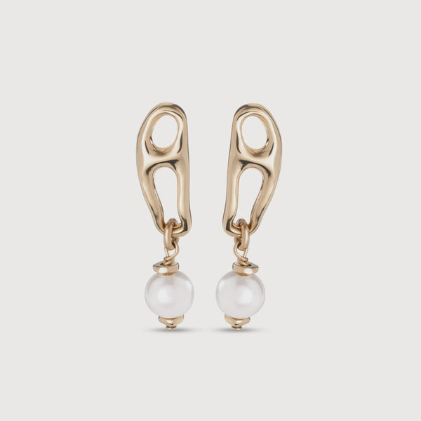 Uno de 50 Pearl & Match Earrings, Gold