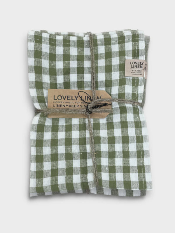Lovely Linen Placemats Misty Check