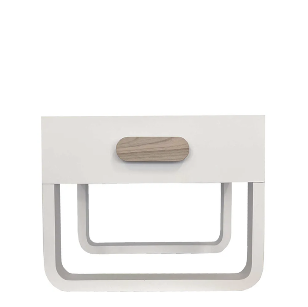 MRD Norma Bedside Table, White