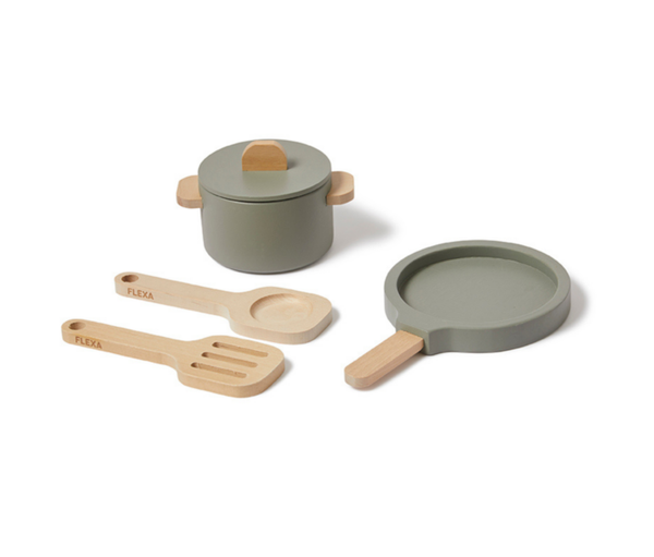 Flexa Pot & Pan Wooden Toy Set