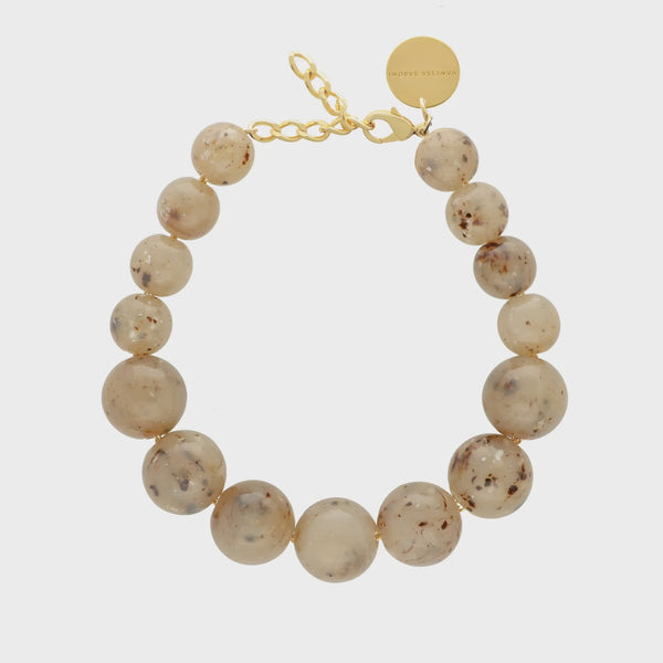 Beads Necklace, Light Bernstein