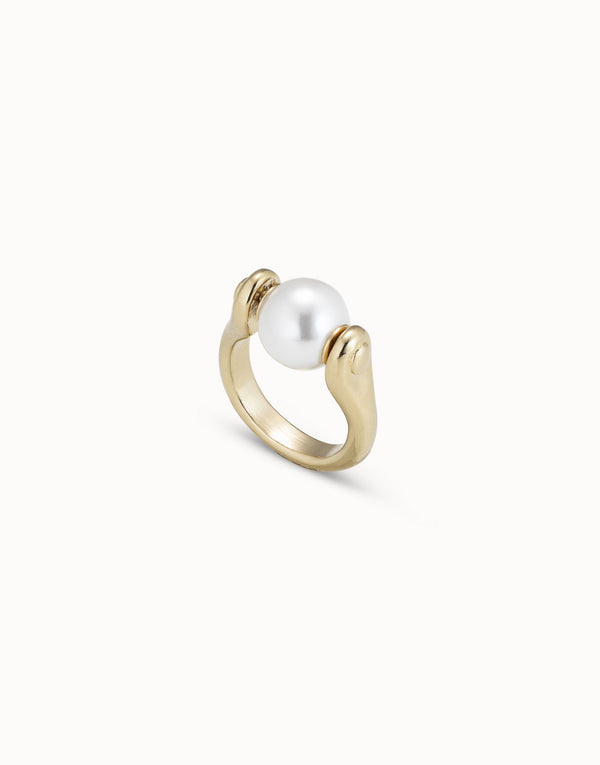 Uno de 50 Full Pearl Moon Ring, Gold