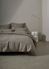 KB Ravello Linen Flat Sheet Caper