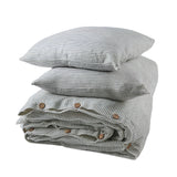 Eadie Lifestyle Marina Duvet Cover, Off White w' Ink Stripe