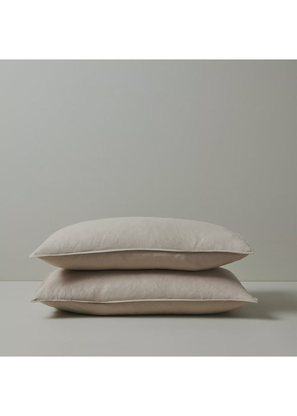 Ravello Linen Standard Pillowcases Pair Shell