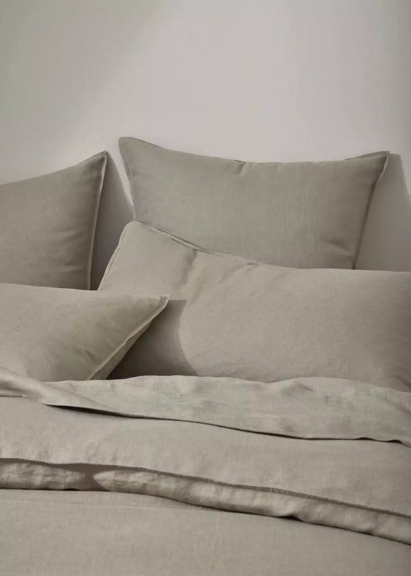 Ravello Linen Standard Pillowcases Pair Caper