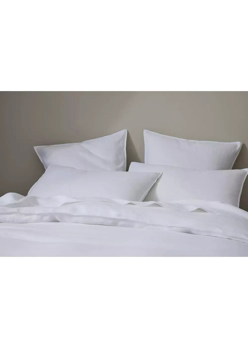 QB Ravello Linen Flat Sheet White